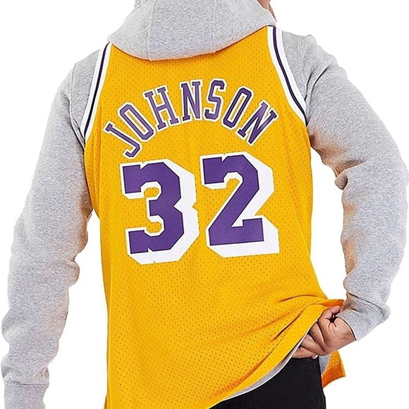 Magic Johnson Los Angeles Lakers Mitchell & Ness HWC Authentic Swingman Jersey - Picture 4 of 10
